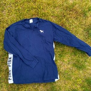 PINK Navy Blue Long Sleeve Shirt